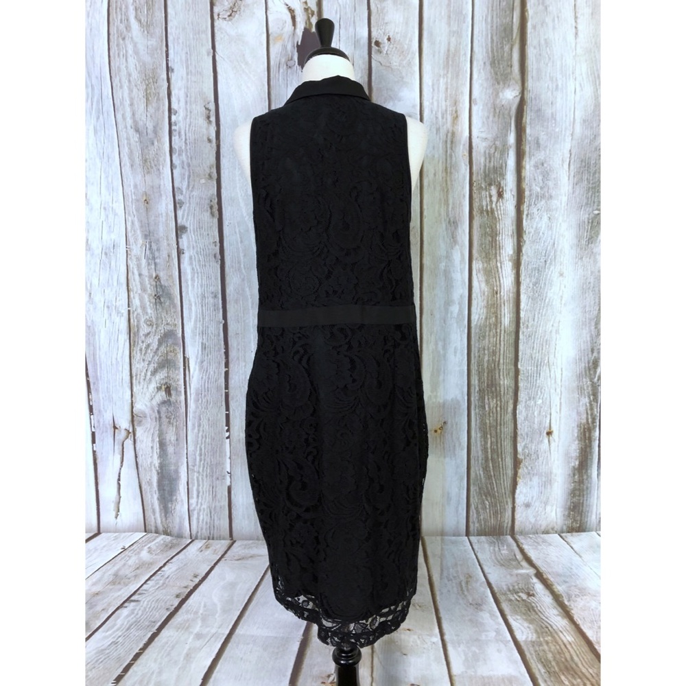 Ann Taylor Petite Lace Sheath Button Up Dress - Picture 2 of 4